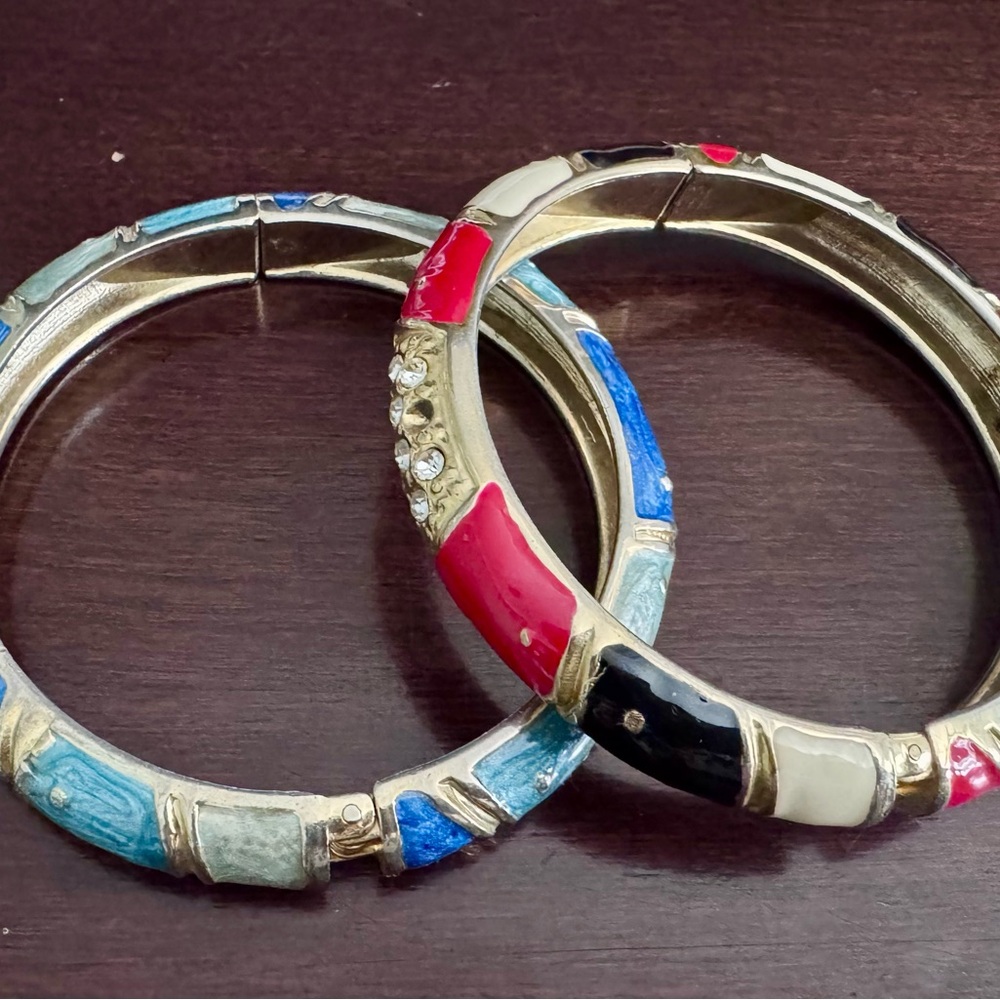 Colorful Enamel Bangle Set